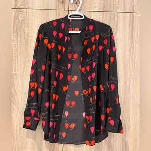 Alexander McQueen heart print blouse